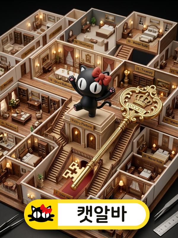 강남 70개 룸 보유 대형 업소의 위용을 표현한 선택된 캐릭터